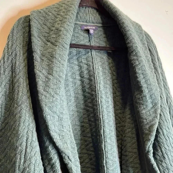 Lands’end Green Sweater Cape - Picture 6 of 12